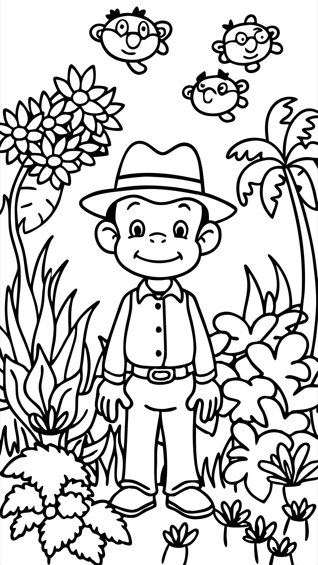 Page de coloriage Curious George